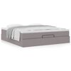 VidaXL Cadre de lit ottoman avec matelas taupe 180x200 cm tissu