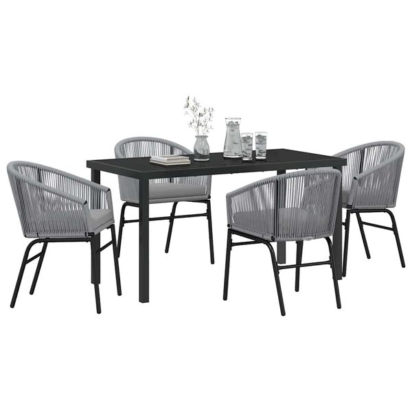 vidaXL Ensemble de salle &agrave; manger pour jardin 5 pcs Anthracite