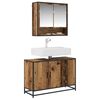 vidaXL Cabinet de salle de bain avec porte Bois Ancien 90 x 33 x 60 cm