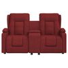 vidaXL Fauteuil de massage inclinable 2 places porte-gobelets bordeaux