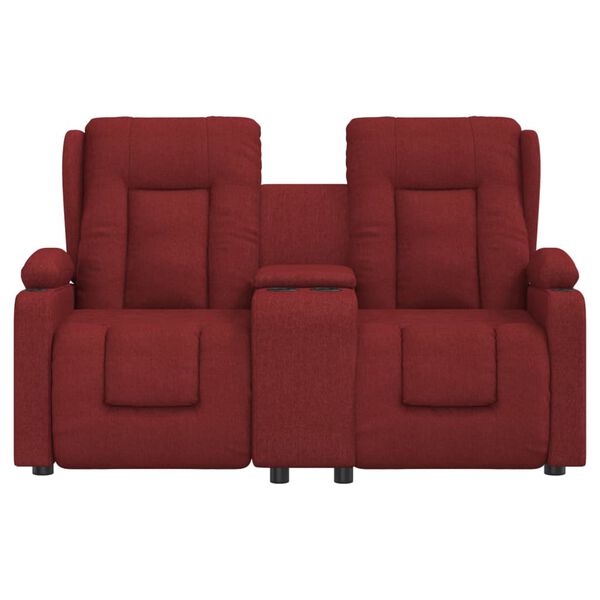 vidaXL Fauteuil de massage inclinable 2 places porte-gobelets bordeaux