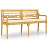 vidaXL Banc Batavia avec coussin cr&egrave;me 150 cm Bois de teck massif