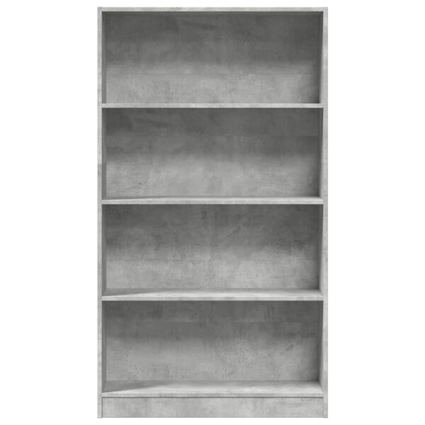 vidaXL Bibliothèque gris béton 80x24x143 cm bois d'ingénierie