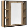 vidaXL Armoire &agrave; miroir salle de bain ch&ecirc;ne artisanal bois ing&eacute;nierie