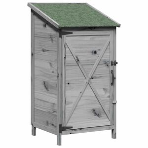 vidaXL Abri de jardin Gris 59,5 x 56 x 113,5 cm Bois de Sapin Massif