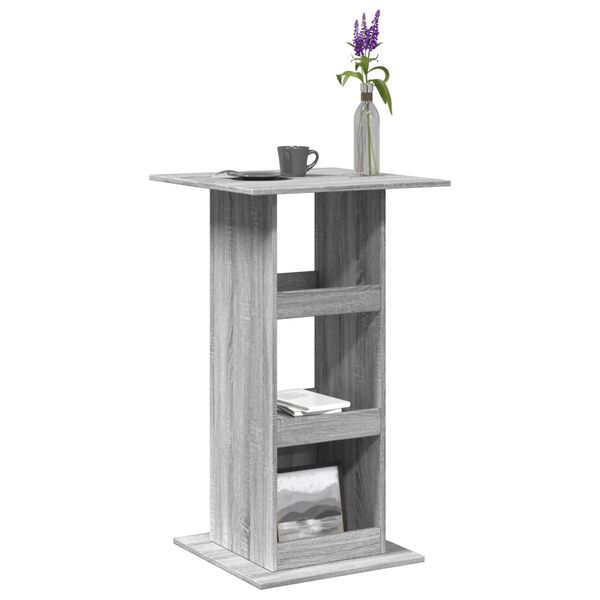 vidaXL Table de bar avec rangement sonoma gris bois d'ing&eacute;nierie