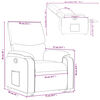 vidaXL Fauteuil inclinable Cr&egrave;me Similicuir