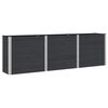 vidaXL Jardini&egrave;re sur&eacute;lev&eacute;e Noir 300 x 50 x 91 cm alu.