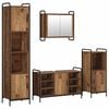 vidaXL Ensemble d'armoire de salle de bain 4 pc Bois ancien