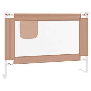 vidaXL Barri&egrave;re de s&eacute;curit&eacute; de lit enfant Taupe 90x25 cm Tissu