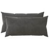 vidaXL Housse de coussin 2 pcs HEERLEN Gris fonc&eacute; 40 x 70 cm Velours