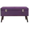 vidaXL Banc avec compartiment de rangement Violet 80 cm Velours