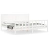 vidaXL Cadre de lit sans matelas blanc bois massif de pin