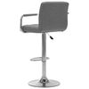 vidaXL Tabouret de bar Gris clair Tissu