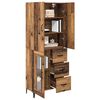 vidaXL Haut Armoire Bois Ancien 69,5 x 34 x 180 cm Bois d'ing&eacute;nierie