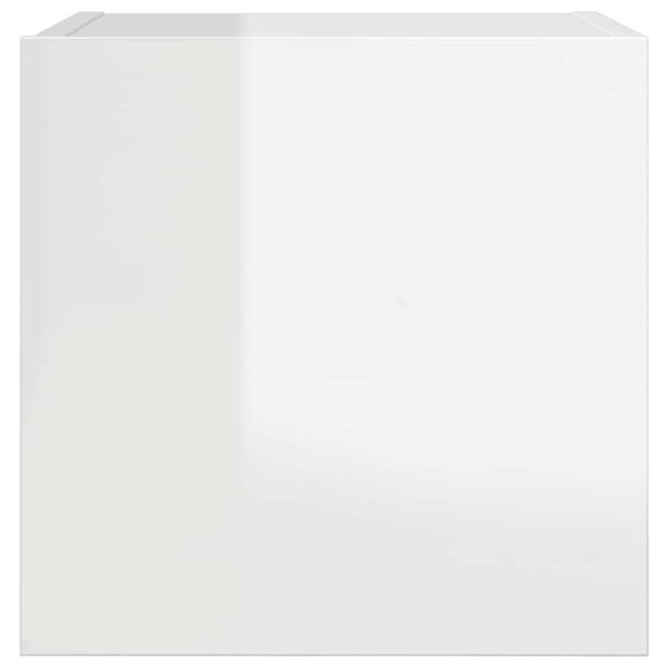 vidaXL Meubles TV muraux 4 pcs Blanc brillant 30,5x30x30 cm