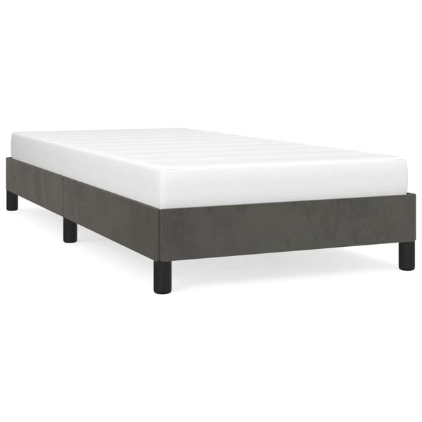 vidaXL Cadre de lit sans matelas gris fonc&eacute; 80x200 cm velours