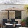 vidaXL Parasol de jardin Taupe 248,5 x 247,5 x 160 cm