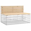 vidaXL Banc de jardin design de gabion 103x70x65 cm bois massif de pin
