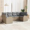 vidaXL Ensemble de canap&eacute; de jardin 6 pcs Beige et Gris clair