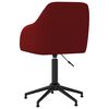 vidaXL Chaises &agrave; manger pivotantes lot de 2 rouge bordeaux velours
