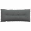 vidaXL Coussin de Dos Gris fonc&eacute; 120 x 19 x 50 cm tissu