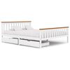 vidaXL Cadre de lit sans matelas blanc bois de pin massif 160x200 cm
