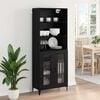 vidaXL Haut Armoire Ch&ecirc;ne noir 69,5 x 34 x 180 cm Bois d'ing&eacute;nierie