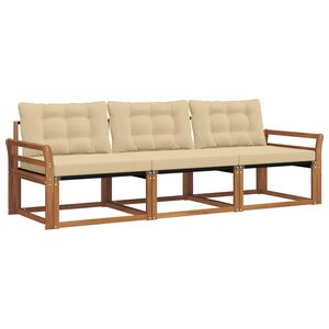 vidaXL Ensemble de canap&eacute;s d'ext&eacute;rieur 3 pcs Naturel et Beige