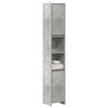 vidaXL Armoire de salle de bain Gris béton 30x30x183,5 cm Aggloméré