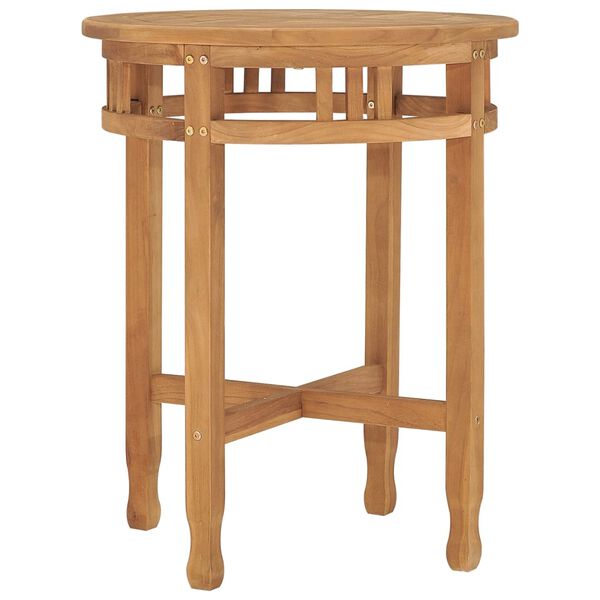 vidaXL Table de bistro &Oslash;60x75,5 cm bois de teck solide