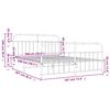 vidaXL Cadre de lit m&eacute;tal sans matelas et pied de lit blanc 180x200 cm