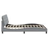 vidaXL Cadre de lit avec LED sans matelas gris clair 160x200 cm tissu
