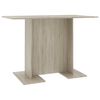 vidaXL Table de salle &agrave; manger Ch&ecirc;ne sonoma 110 x 60 x 75 cm Agglom&eacute;r&eacute;