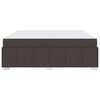 vidaXL Cadre de lit avec matelas Marron fonc&eacute; 180 x 200 cm tissu
