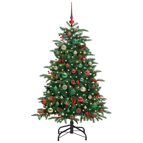 vidaXL Sapin de No&euml;l artificiel Vert 150 cm PVC, m&eacute;tal et plastique