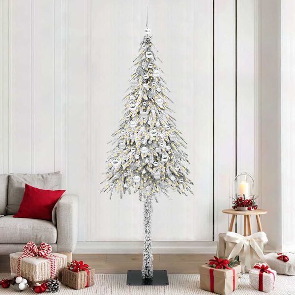 vidaXL Sapin de No&euml;l avec 300 LED Blanc 210 cm PE et Acier