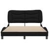 vidaXL Cadre de lit sans matelas Hvar noir 140x200 cm tissu
