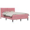 vidaXL Cadre de lit avec matelas Rose 120 x 200 cm Velours