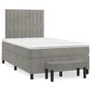 vidaXL Sommier &agrave; lattes de lit et matelas Gris clair 120x200cm Velours