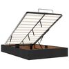 vidaXL Cadre de lit ottoman avec matelas noir 120x190 cm similicuir