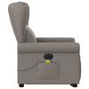 vidaXL Fauteuil inclinable de massage électrique Taupe Tissu