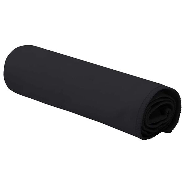 vidaXL Serviettes de sport 2 pcs Noir 50 x 30 cm