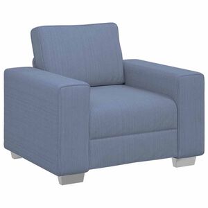 vidaXL Fauteuil canap&eacute; bleu 100x77x82 cm en tissu velours c&ocirc;tel&eacute;