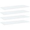 vidaXL Panneaux de bibliothèque 4 pcs Blanc 100x40x1,5 cm Aggloméré