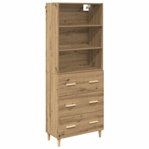 vidaXL Haut Armoire avec tiroir Ch&ecirc;ne artisanal 69,5 x 32,5 x 180 cm