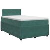 vidaXL Lit boxspring avec matelas Vert fonc&eacute; 120 x 200 cm Velours