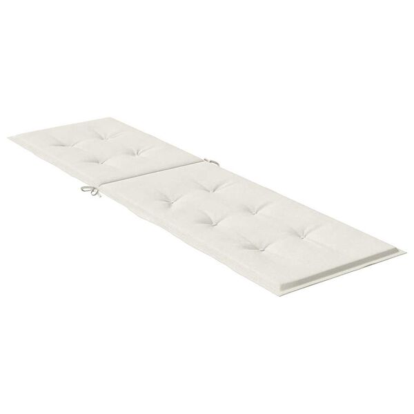 vidaXL Coussin de chaise longue crème mélangé (75+105) x 50 x 4 cm