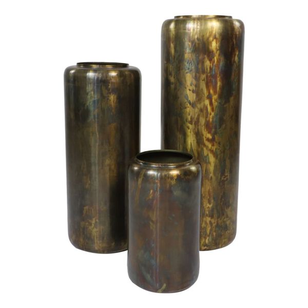 HSM Collection Vase &agrave; fleurs Salerno moyen 26x65 cm Dor&eacute;