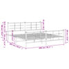 vidaXL Cadre de lit métal sans matelas avec pied de lit noir 200x200cm